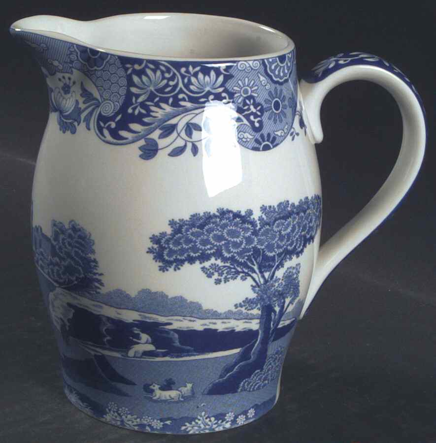 Blue Italian Small Liverpool Jug by Spode-1