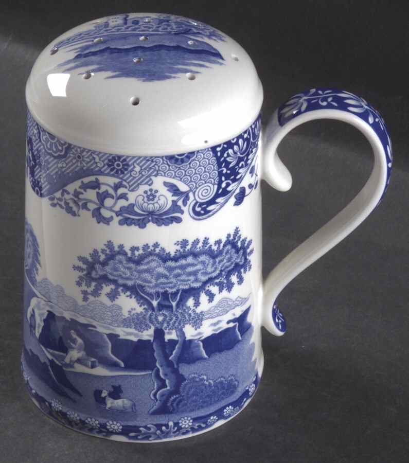 Blue Italian Muffineer (Shaker) by Spode-1