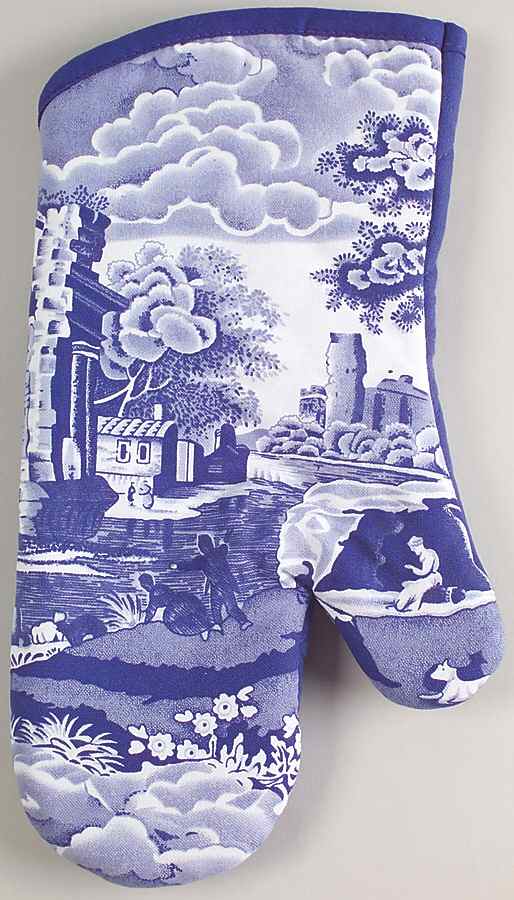 Blue Italian Cloth Oven Mitt by Spode-1