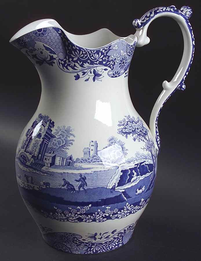 Blue Italian 128 Oz Pitcher and Bowl, Pitcher Only by Spode-1