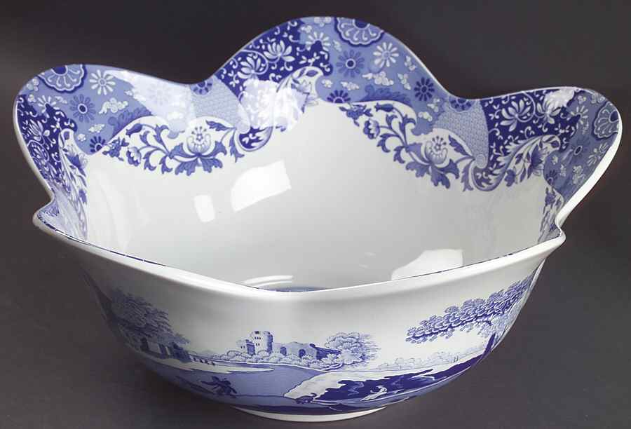 Blue Italian Punch Bowl by Spode-1