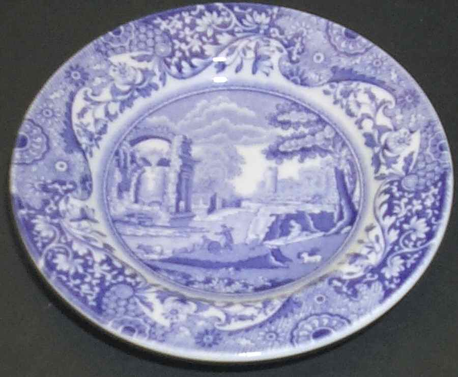 Blue Italian Miniature Plate by Spode-1