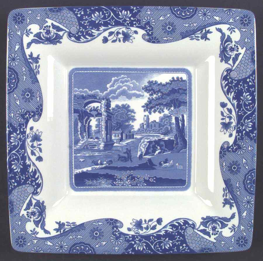 Blue Italian 10" Square Tray by Spode-1