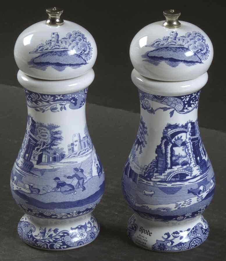 Blue Italian Salt Mill & Pepper Mill Set by Spode-1