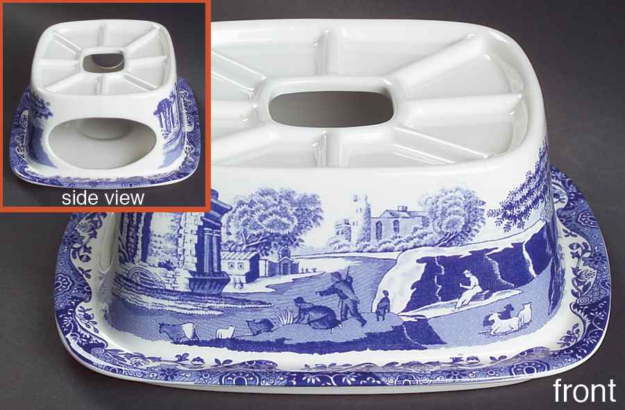 Blue Italian Warmer Stand  (For Tea Pot) by Spode-1