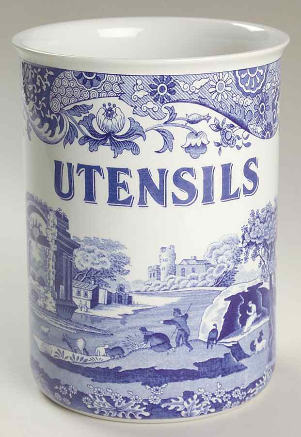 Blue Italian Utensil Holder by Spode-1
