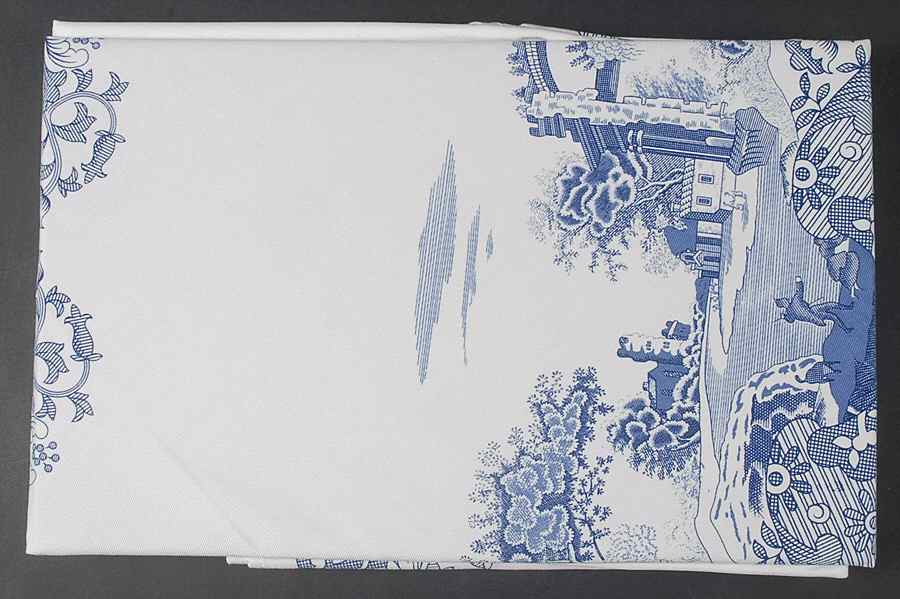 Blue Italian 70" Round Tablecloth by Spode-1