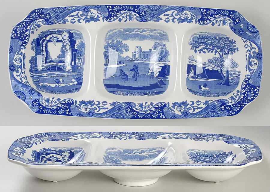 Blue Italian Condiment Tray by Spode-1