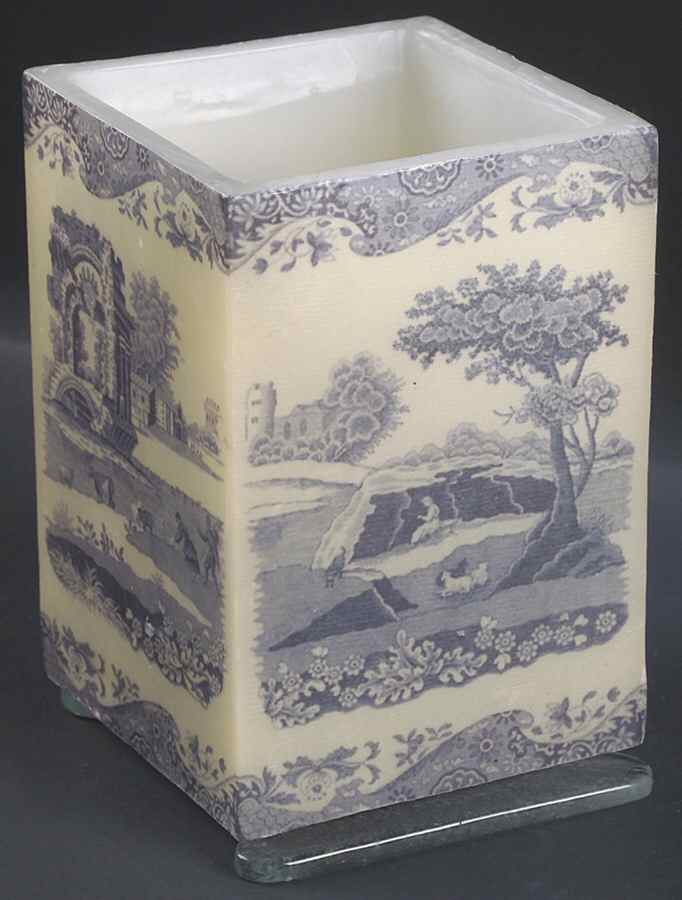 Blue Italian 1-Piece Hurricane Candle Lamp by Spode-1
