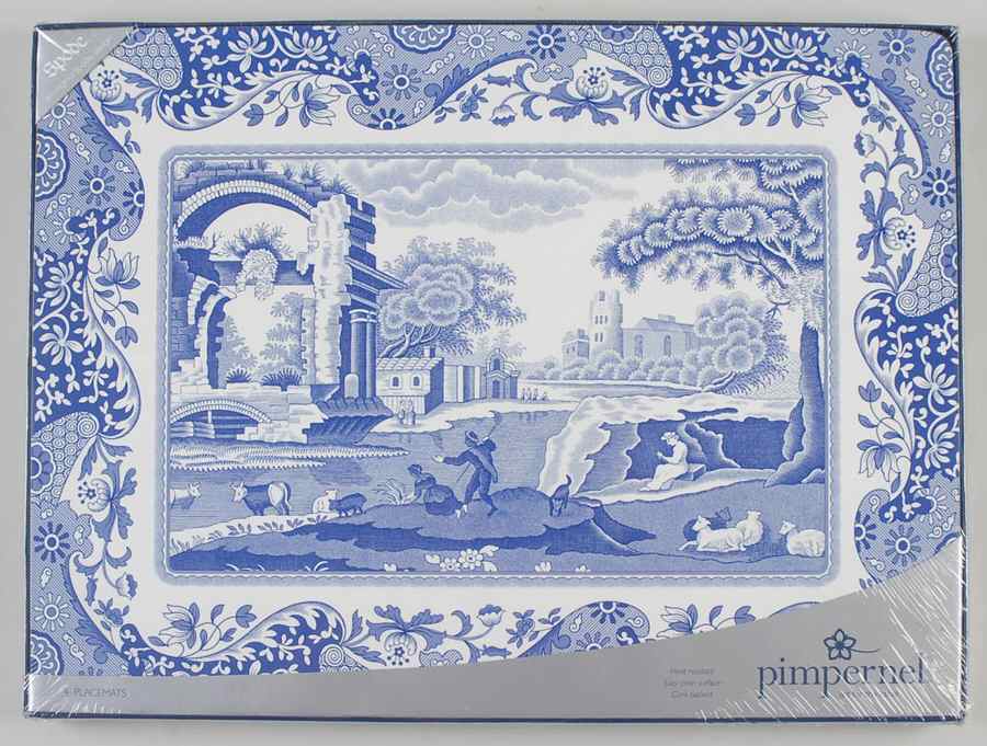 Blue Italian Corkboard Placemat - Set of 4 by Spode-1