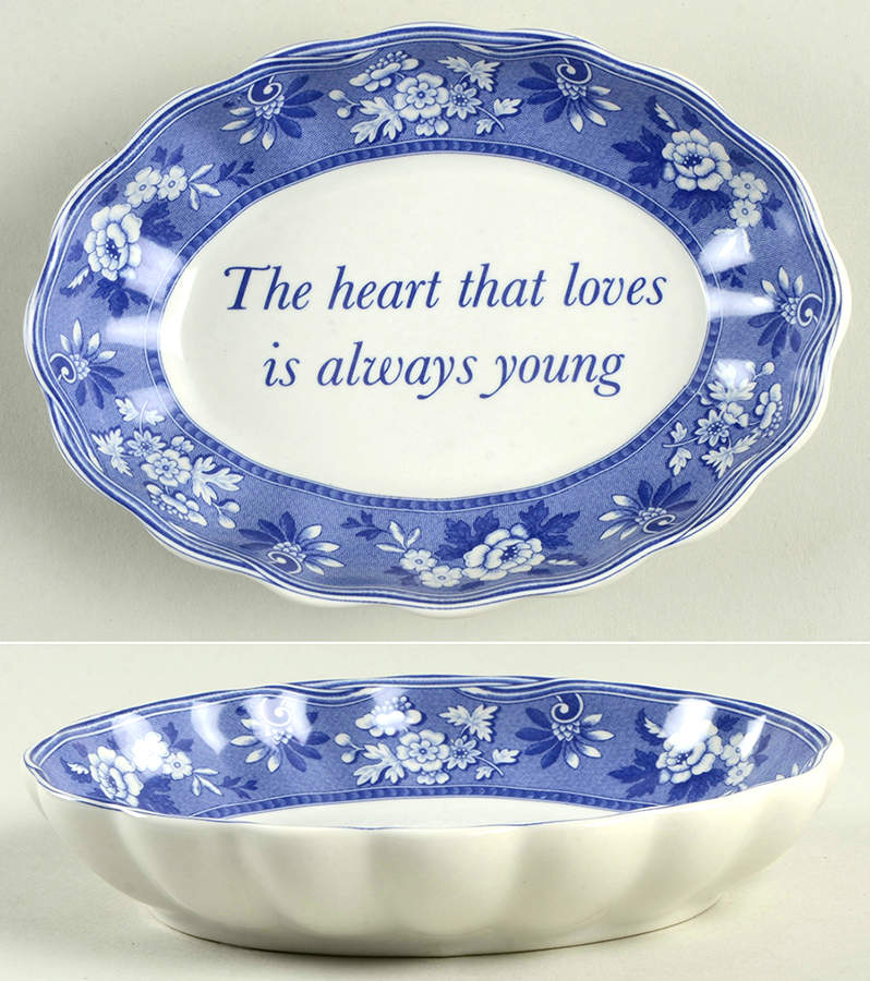 Blue Room Collection 6" Oval Tray by Spode-1