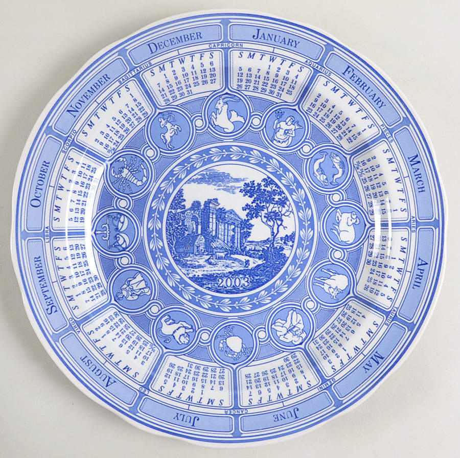 Blue Room Collection "2003" Calendar Plate by Spode-1