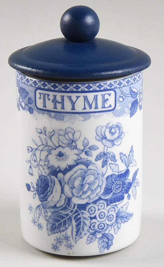 Blue Room Collection Thyme Spice Jar & Lid by Spode-1