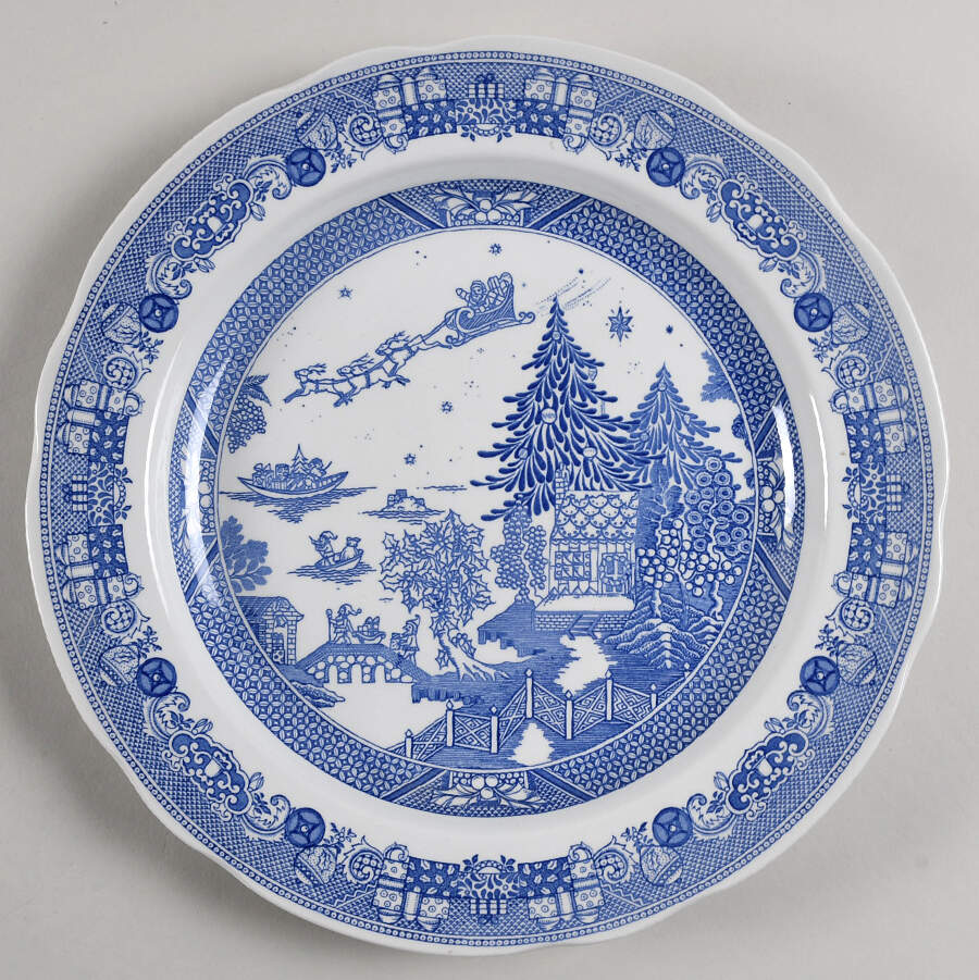 Blue Room Collection Christmas Dinner Plate by Spode-1