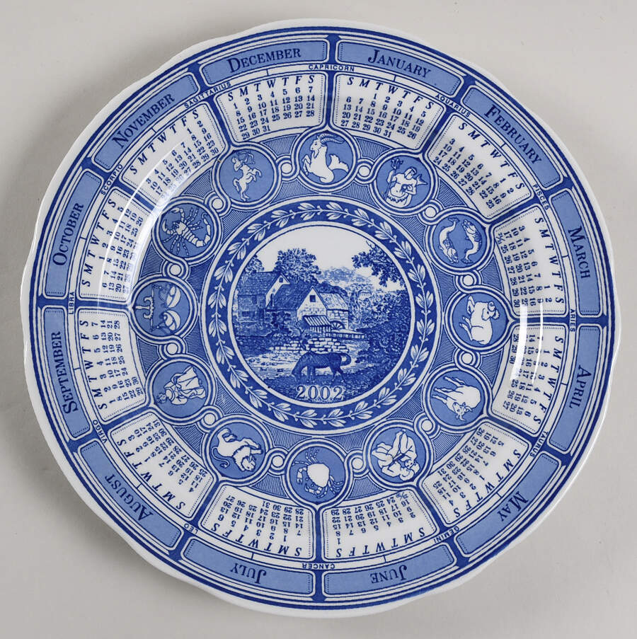 Blue Room Collection "2002" Calendar Plate by Spode-1