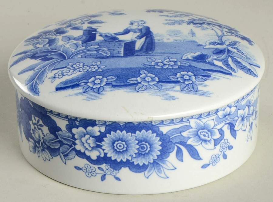 Blue Room Collection 5" Round Box & Lid by Spode-1