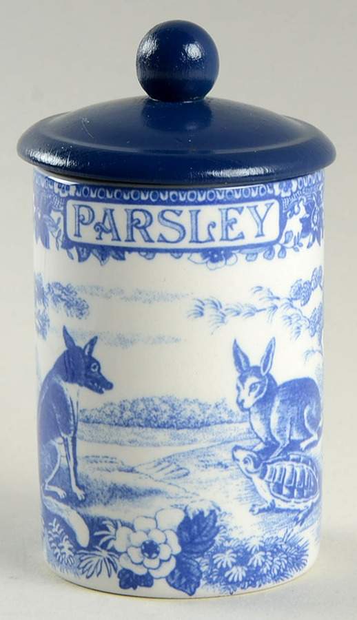 Blue Room Collection Parsley Spice Jar & Lid by Spode-1