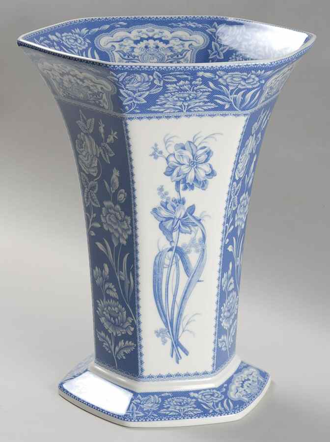 Blue Room Collection 10" Hexagonal Vase by Spode-1