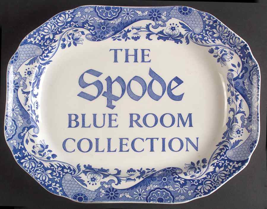 Blue Room Collection 14" Advertising Oval Serving Platter by Spode-1
