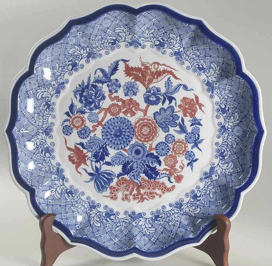 Blue Room Collection 18" Round Fluted Platter by Spode-1