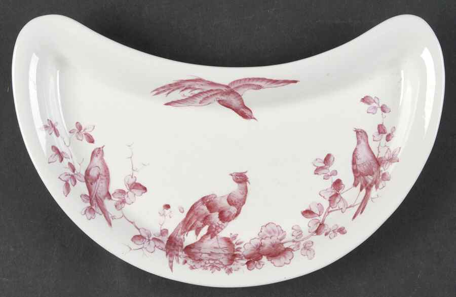 Chelsea Bird Red Crescent Salad Plate by Spode-1