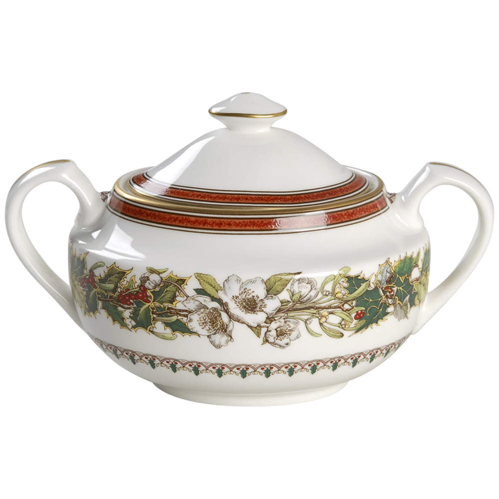 Christmas Rose Sugar Bowl & Lid by Spode-1