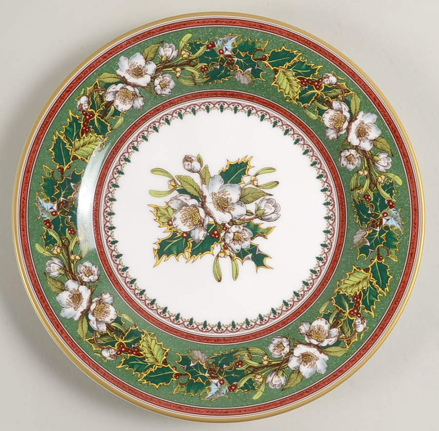 Christmas Rose Accent Luncheon Plate by Spode-1