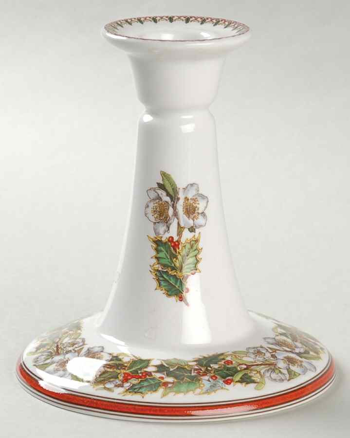 Christmas Rose 5" Candlestick by Spode-1