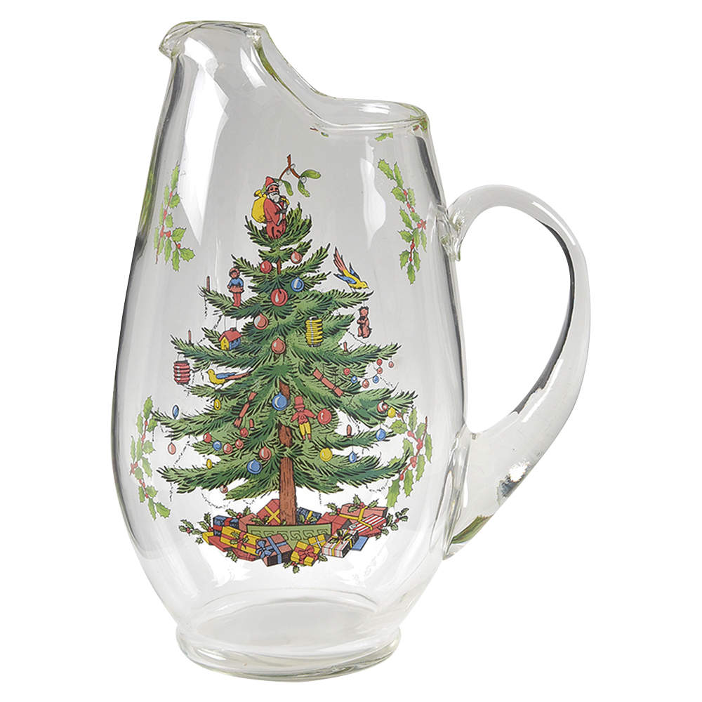 Christmas Tree 88 Oz Glassware Pitcher by Spode-1