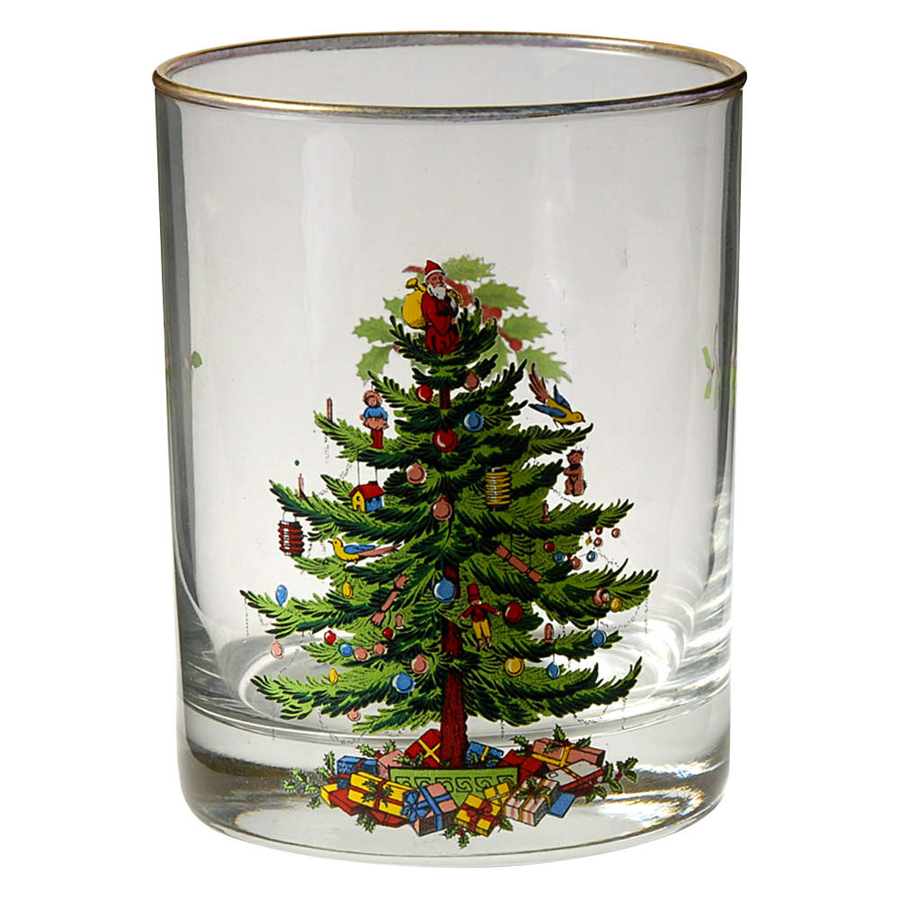Christmas Tree 12 Oz Glassware Double Old Fashioned by Spode-1