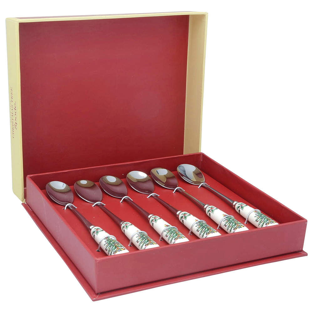Christmas Tree Teaspoon - Set of 6 Boxed by Spode-1