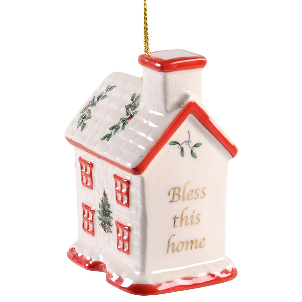 Christmas Tree Ornaments Bless This Home - Boxed by Spode-1