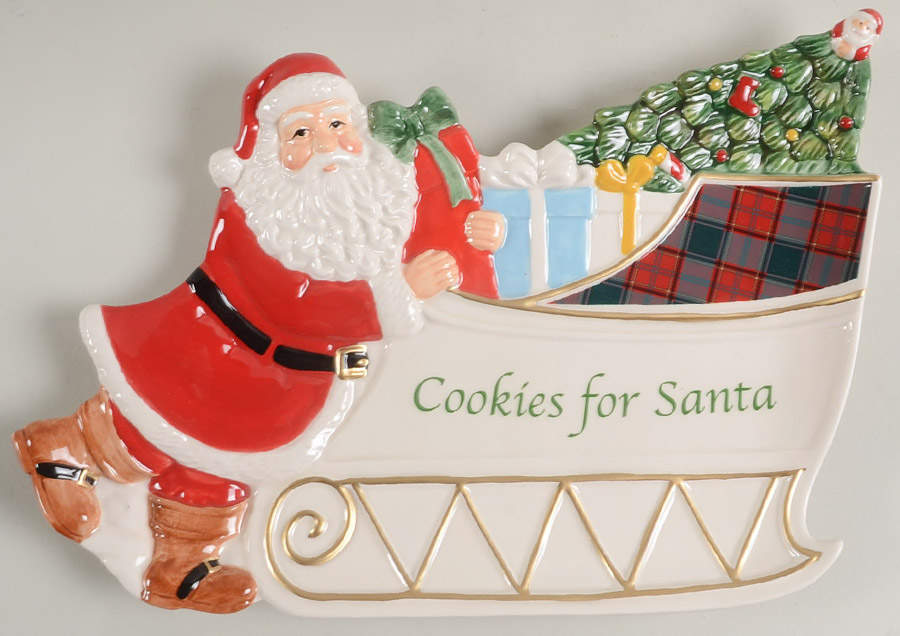 Christmas Tree 12" Cookies for Santa Platter by Spode-1