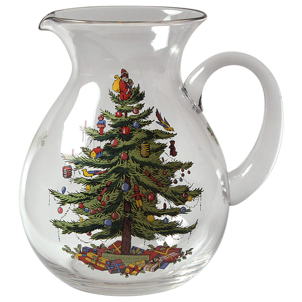 Christmas Tree 96 Oz Glassware Pitcher by Spode-1