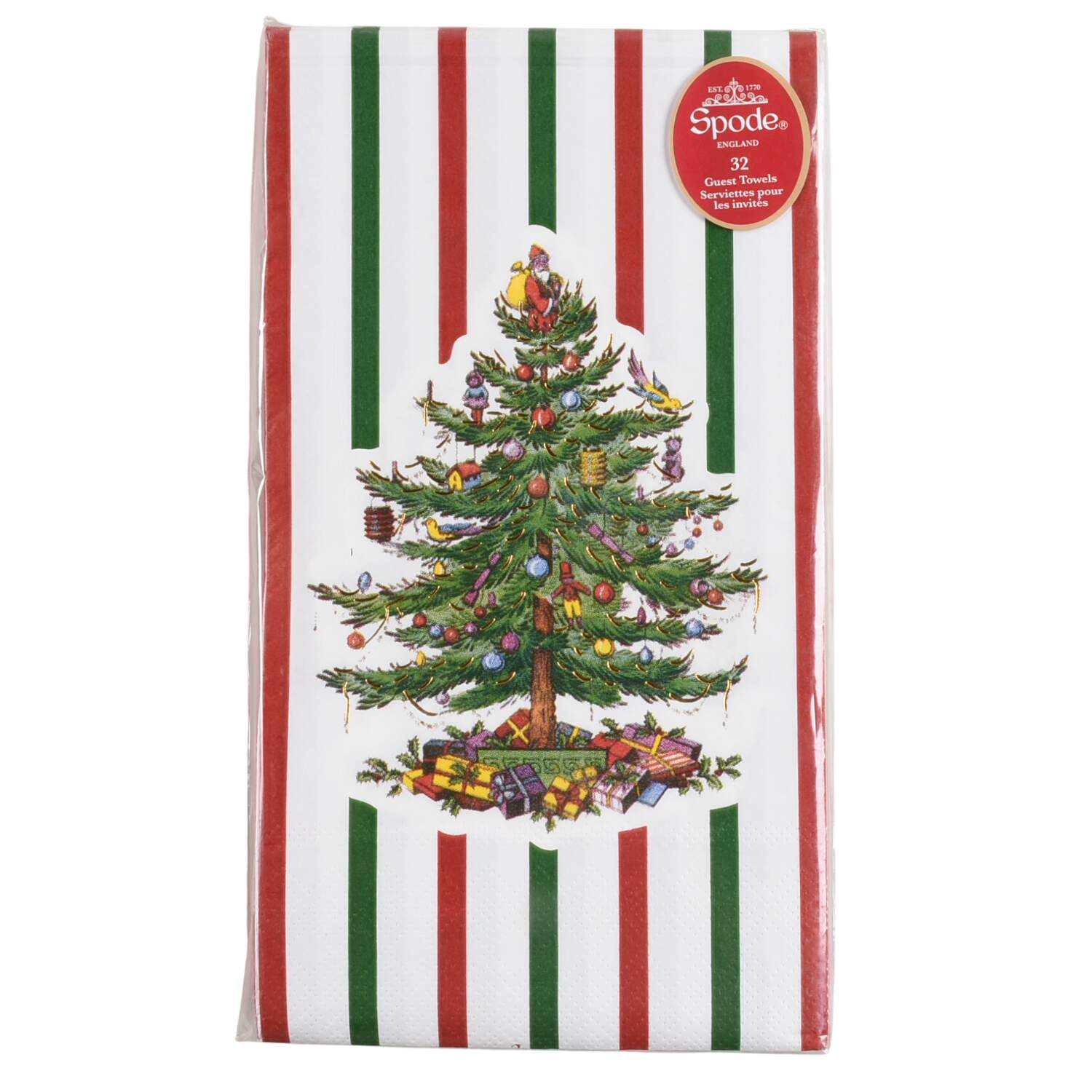 Christmas Tree Pack of 32 Paper Guest Towel Napkins by Spode-1