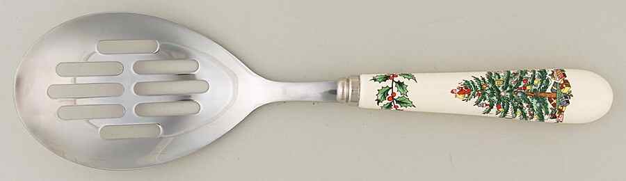 Christmas Tree Pierced Serving Spoon by Spode-1