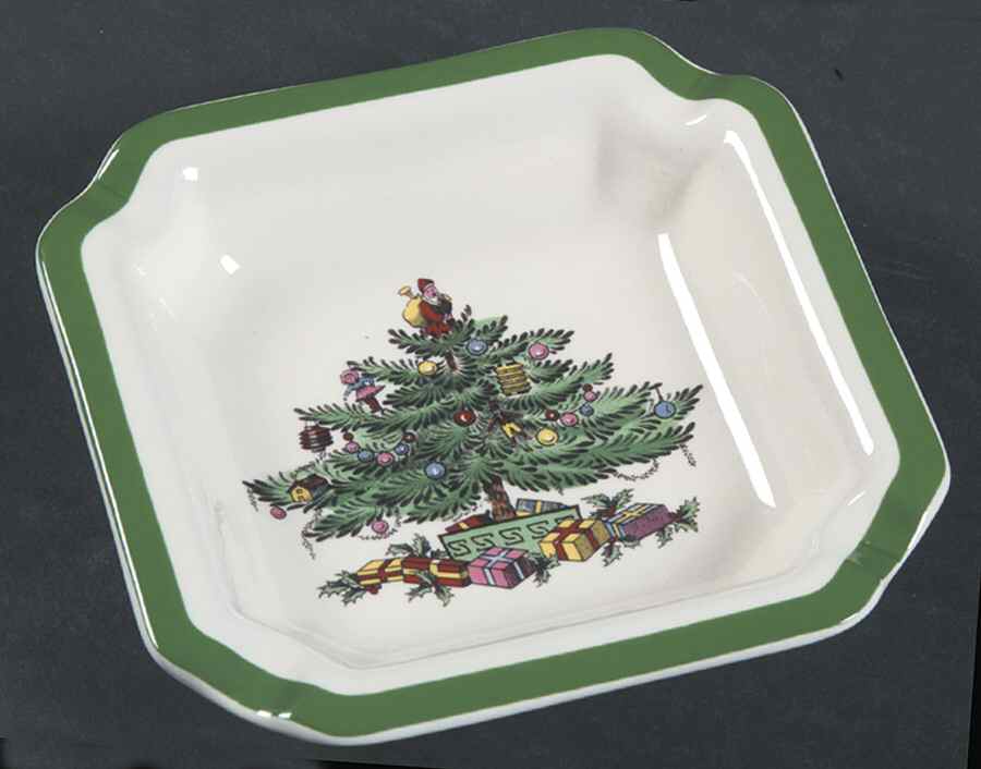 Christmas Tree 4" Square Ashtray by Spode-1