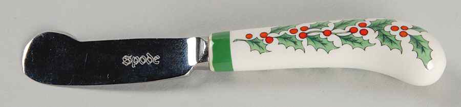 Christmas Tree Hollow Handle Butter Spreader by Spode-1