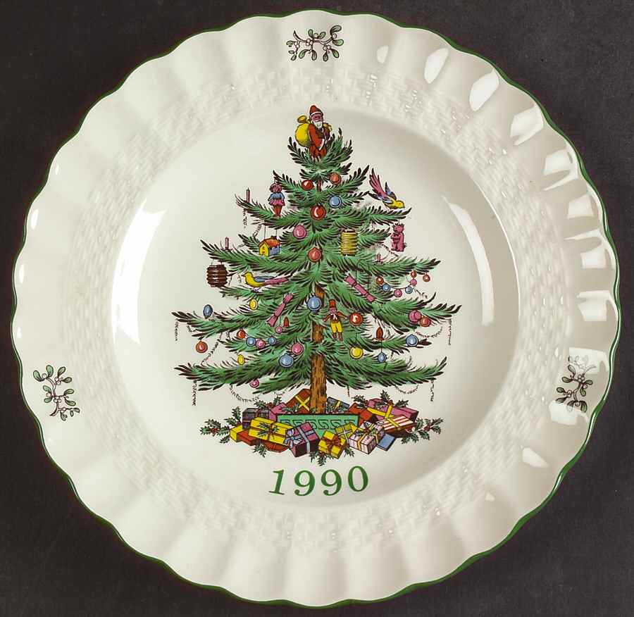 Christmas Tree 1990 Collector Plate by Spode-1