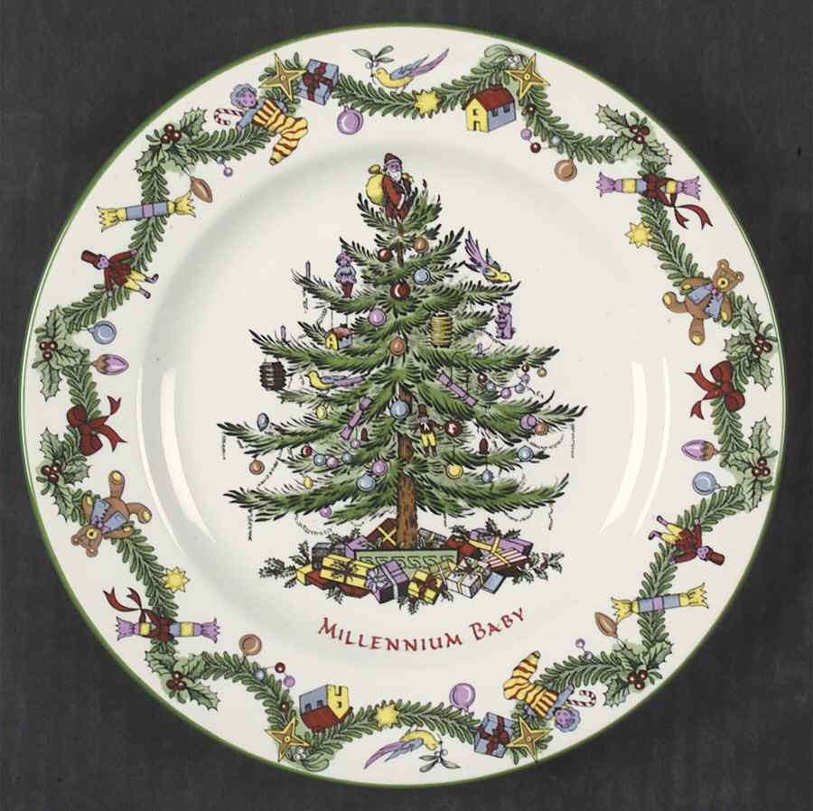 Christmas Tree Millennium Child's Plate by Spode-1