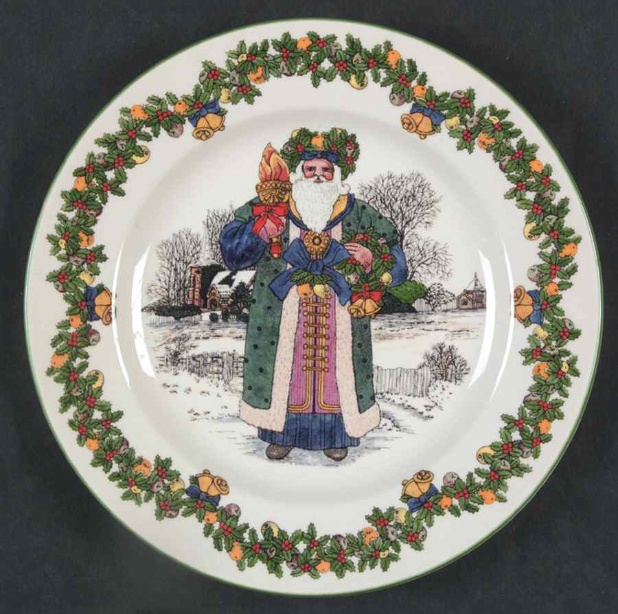 Christmas Tree Santas around the World Plate by Spode-1
