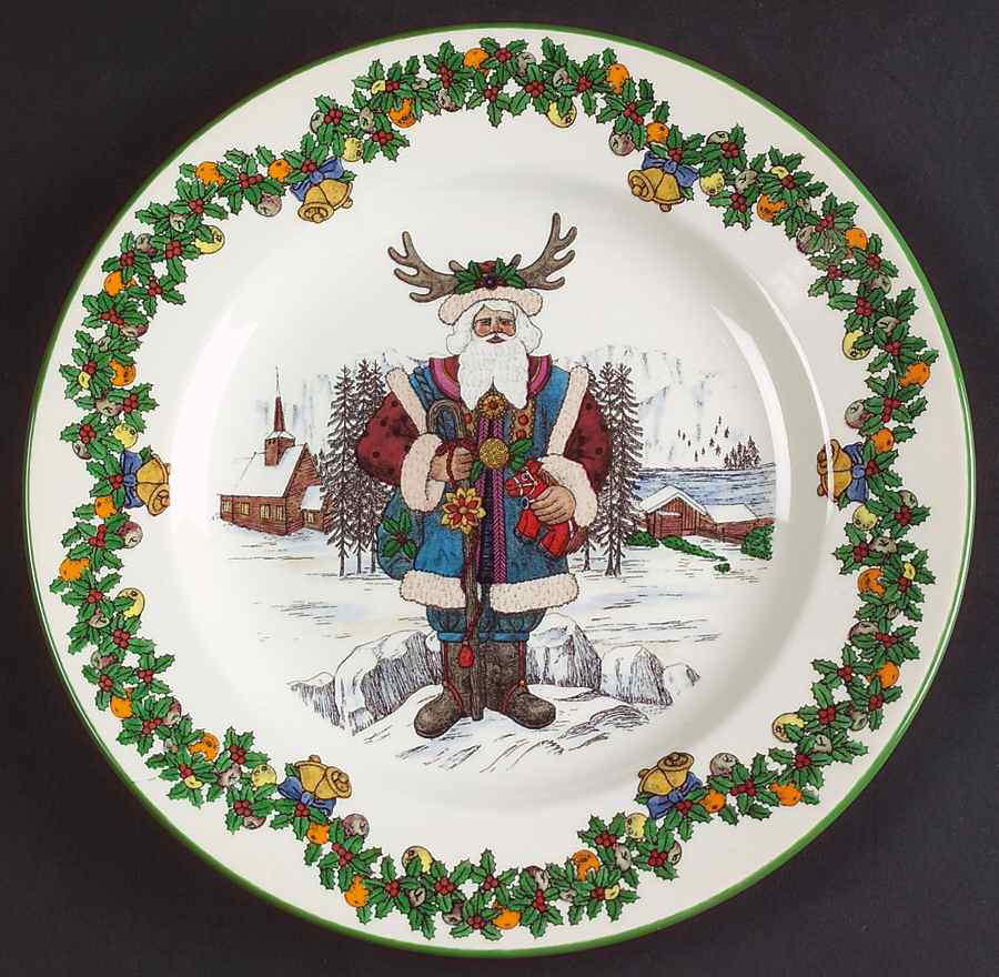Christmas Tree Santas around the World Plate by Spode-1