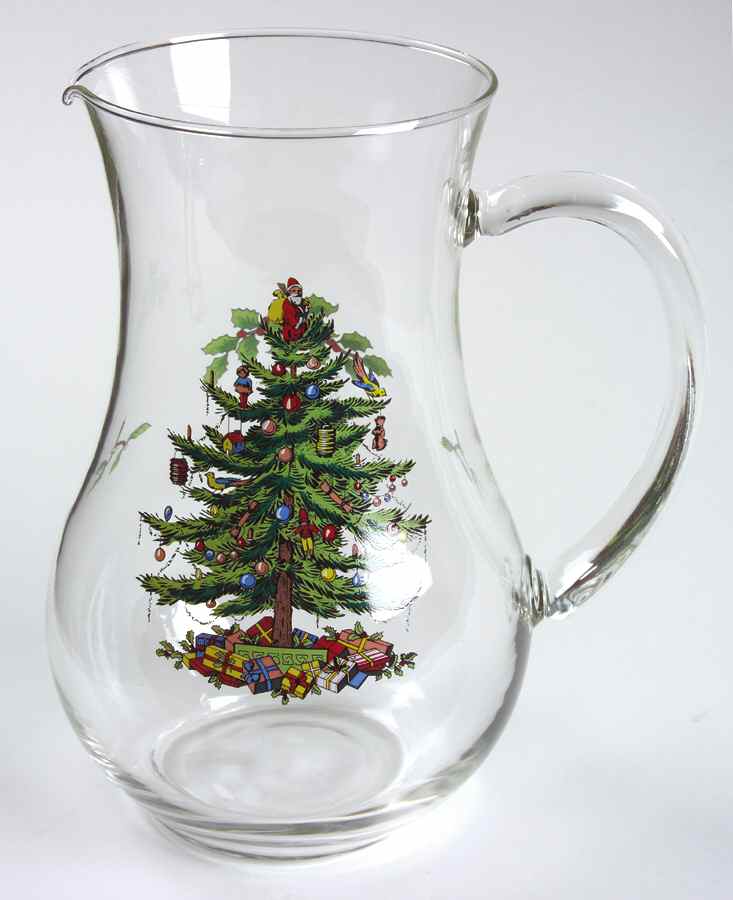 Christmas Tree 44 Oz Glassware Pitcher by Spode-1