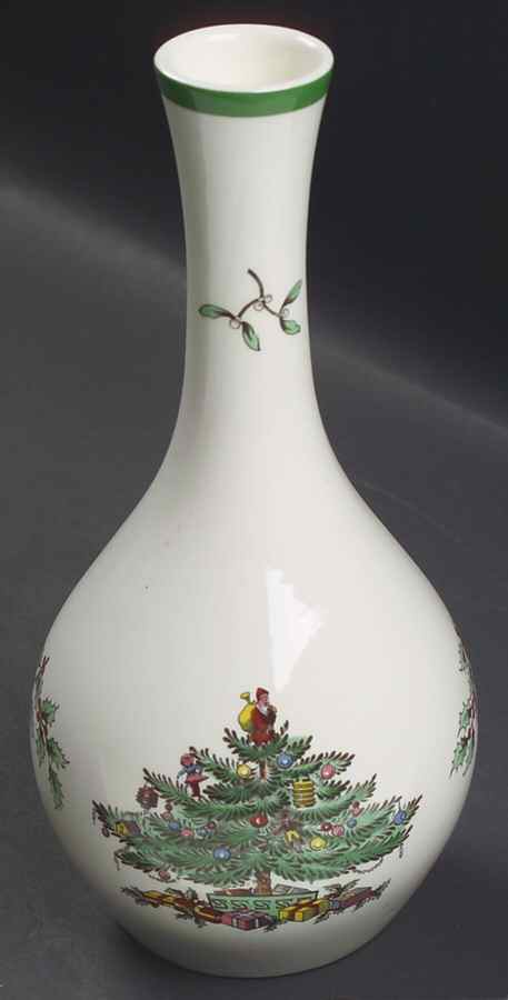 Christmas Tree 7" Bud Vase by Spode-1