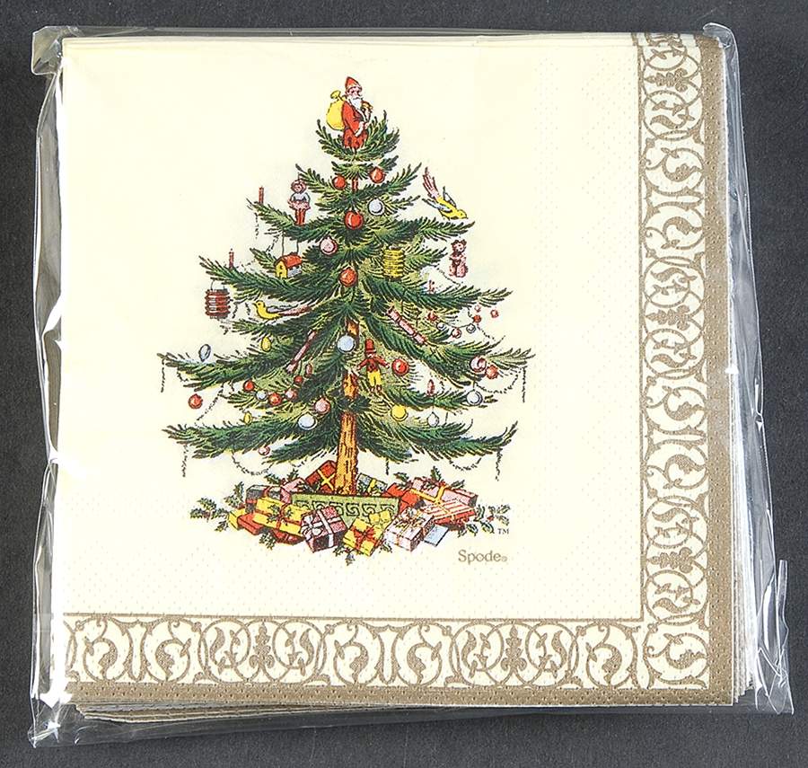 Christmas Tree Package of Paper Beverage Napkins by Spode-1