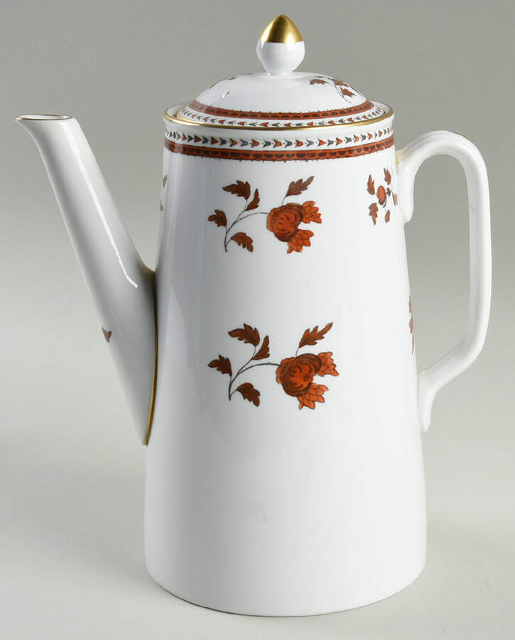 Darlington Orange Coffee Pot & Lid by Spode-1