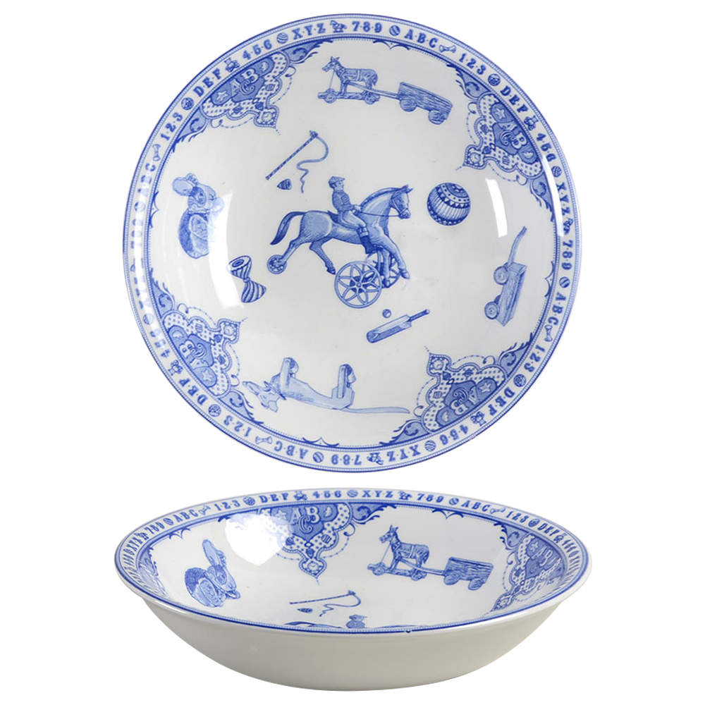 Edwardian Child Collection Blue Coupe Cereal Bowl by Spode-1