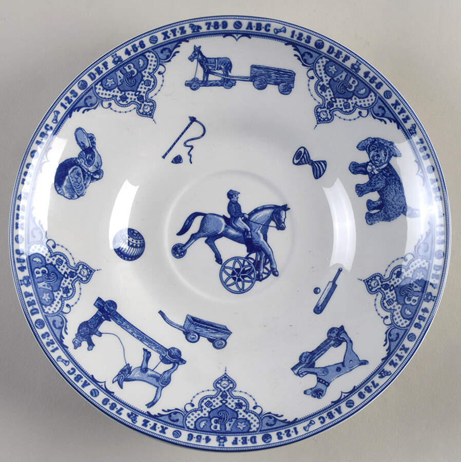 Edwardian Child Collection Blue Saucer for Jumbo Cup by Spode-1
