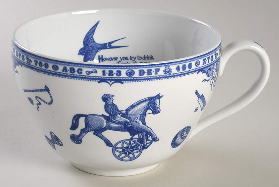 Edwardian Child Collection Blue Jumbo Cup by Spode-1