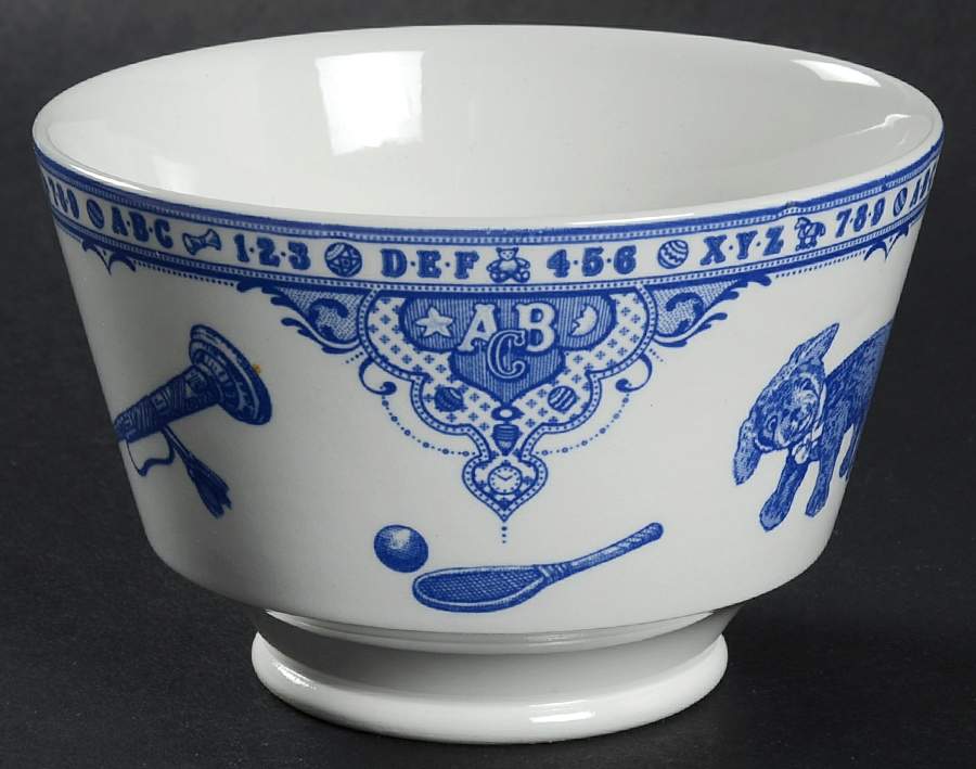 Edwardian Child Collection Blue Open Sugar Bowl by Spode-1